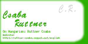 csaba ruttner business card